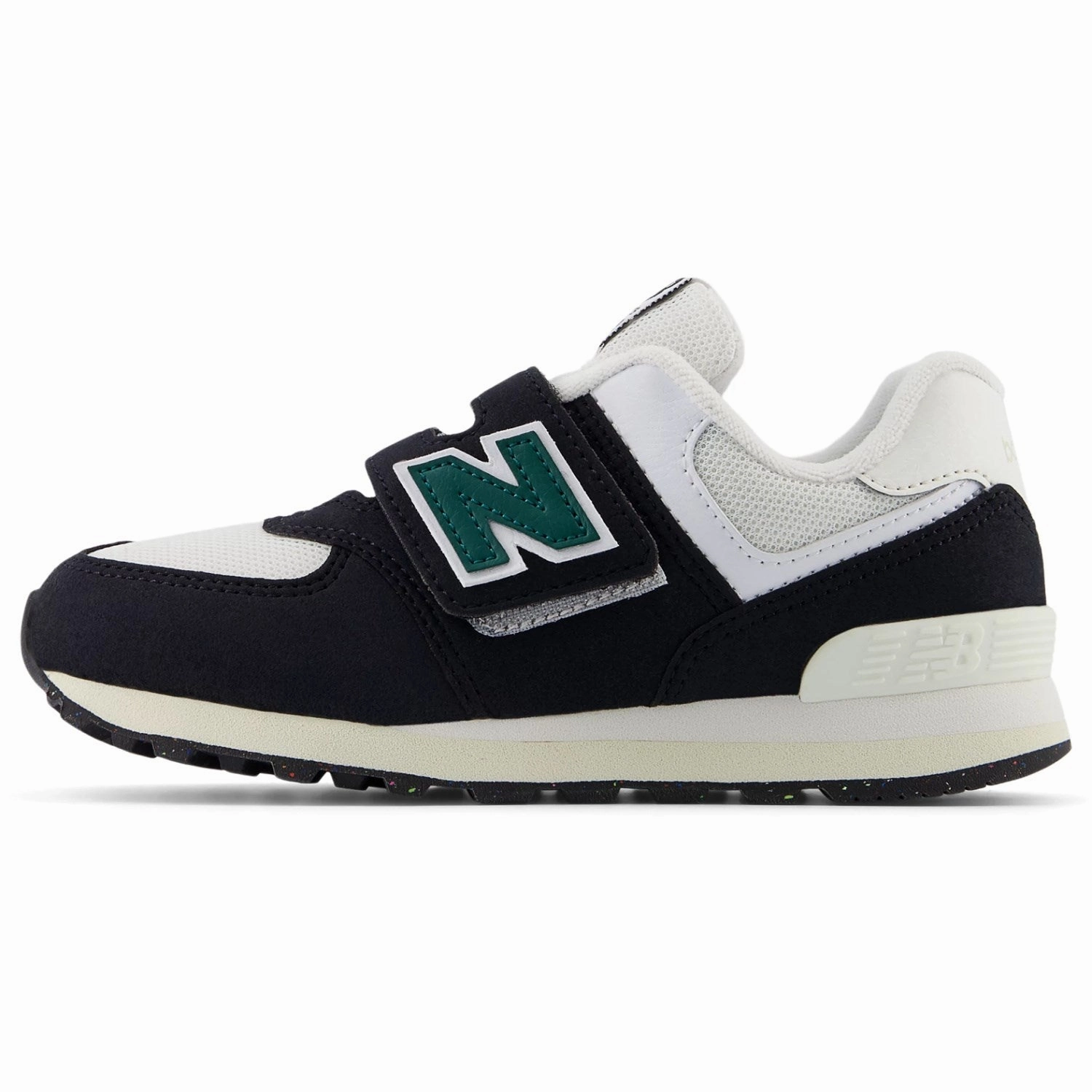 Effortless Utility Seasonless Energy New Balance Black 574 Kids Hook & Loop Sneakers