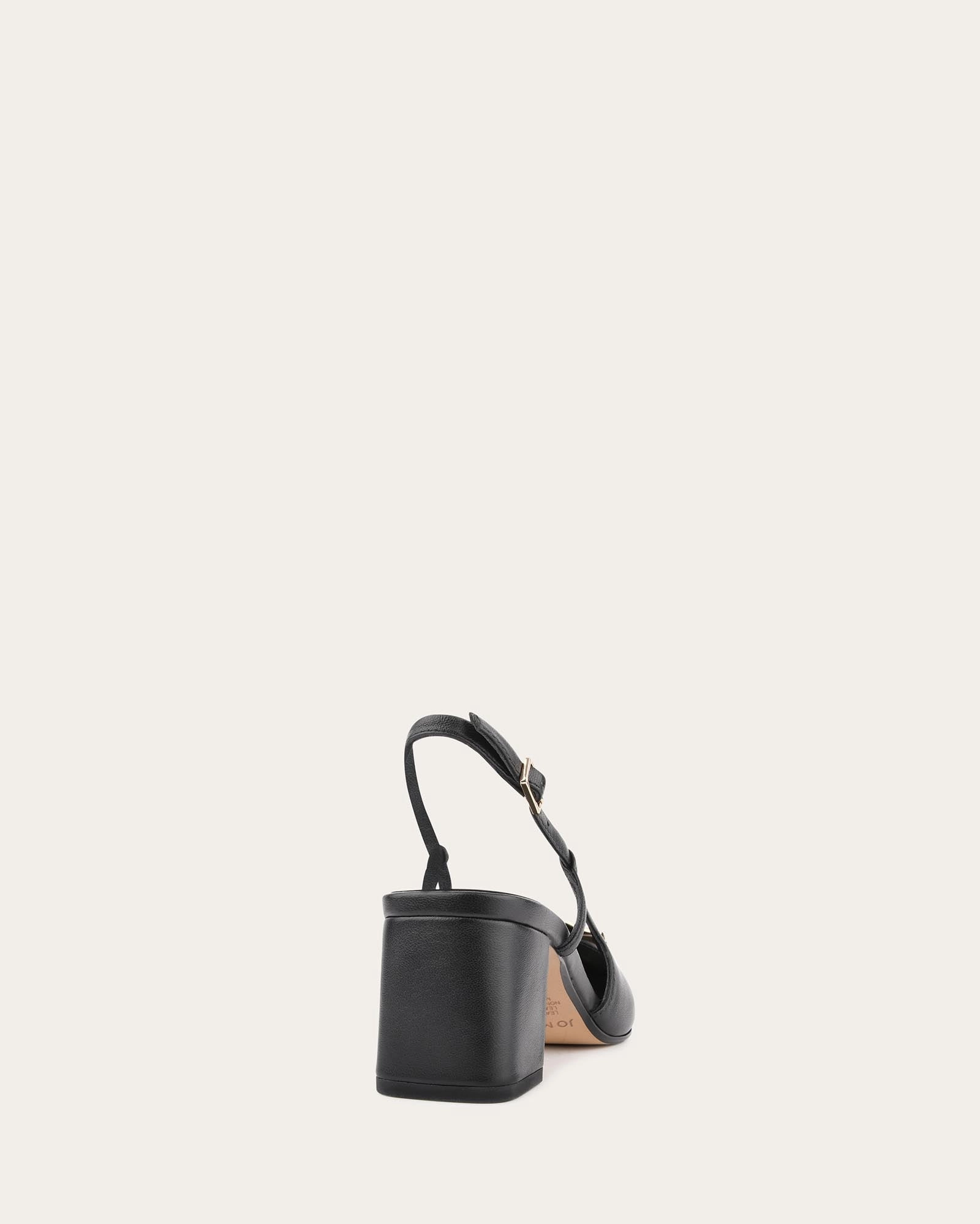Petra Low Heels Black Leather Versatile Rhythm Future Utility