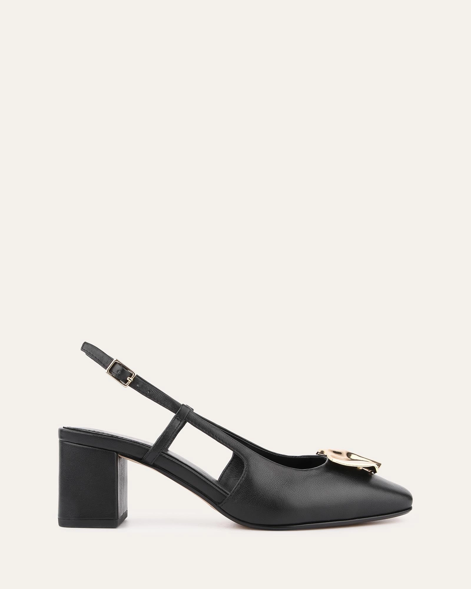 Form In Action Petra Low Heels Black Leather