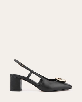 Form In Action Petra Low Heels Black Leather