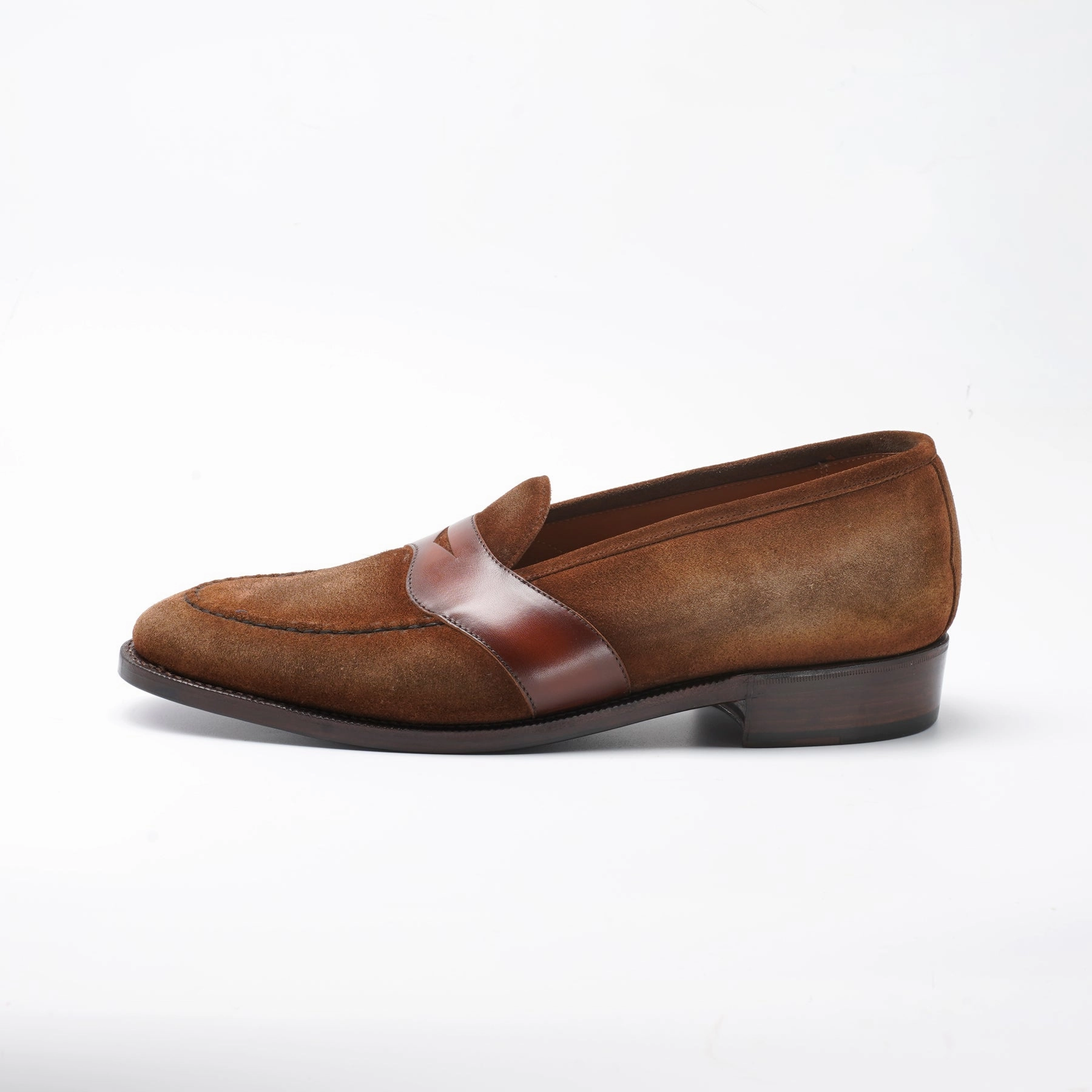 Future-Light Piet Penny Loafer Mto - Chestnut & Taupe