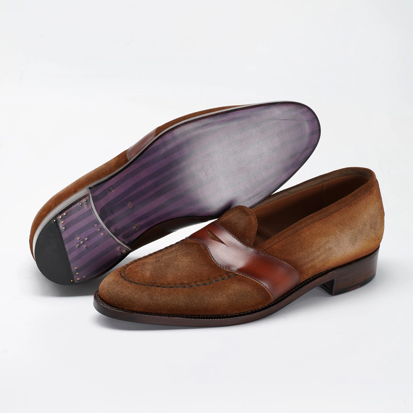 Piet Penny Loafer Mto - Chestnut & Taupe Daily Expression