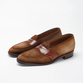 Movement Readywear Versatile Drop Piet Penny Loafer Mto - Chestnut & Taupe