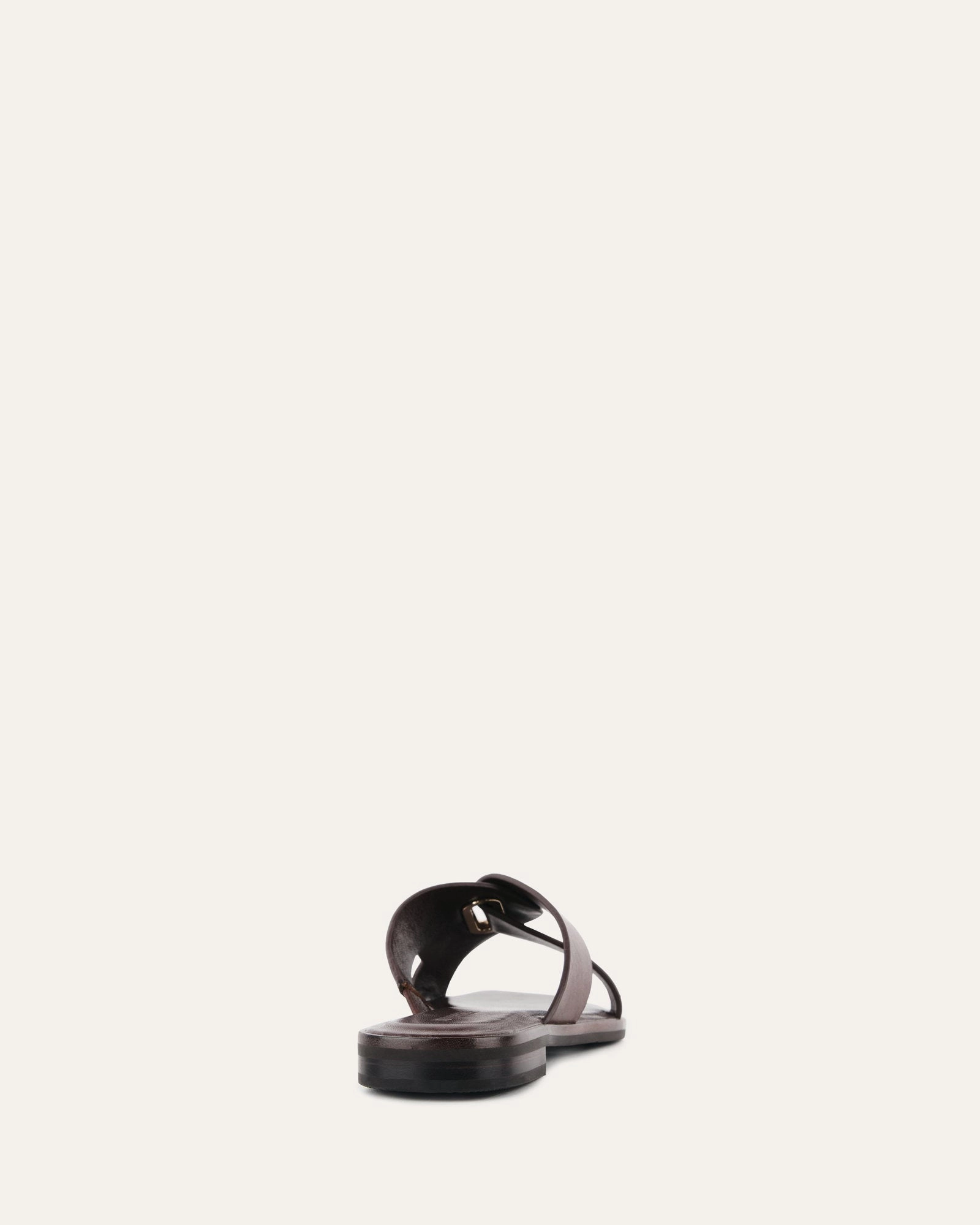 Multi-Use Gear Piper Flat Slides Chocolate Leather