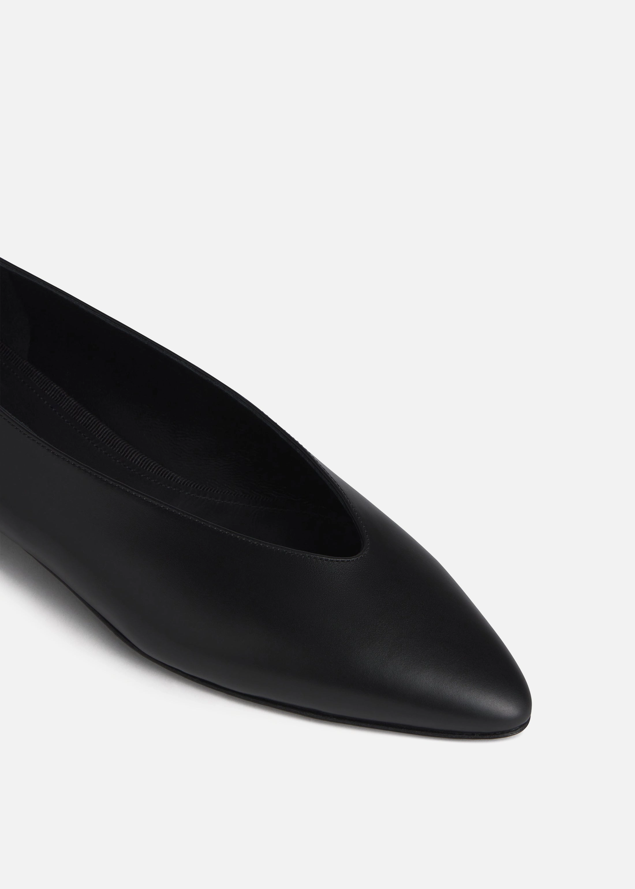 Fit-Flow Pointed Ballerina Flat In Black