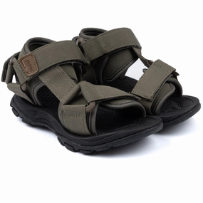 Pom Pom Hunter Green Trecking Sandal Velcro Built To Breathe