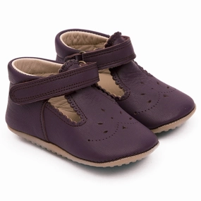 Pom Pom Indoor Shoe Ballerina T-Bar Lilac Freedom Fitted Anywhere Utility