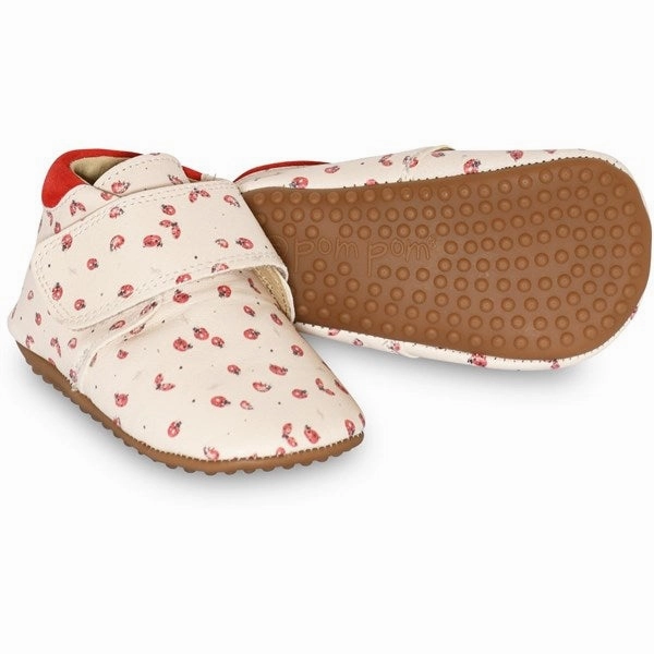Rhythmic Fit Pom Pom Indoor Shoe Velcro Ladybird