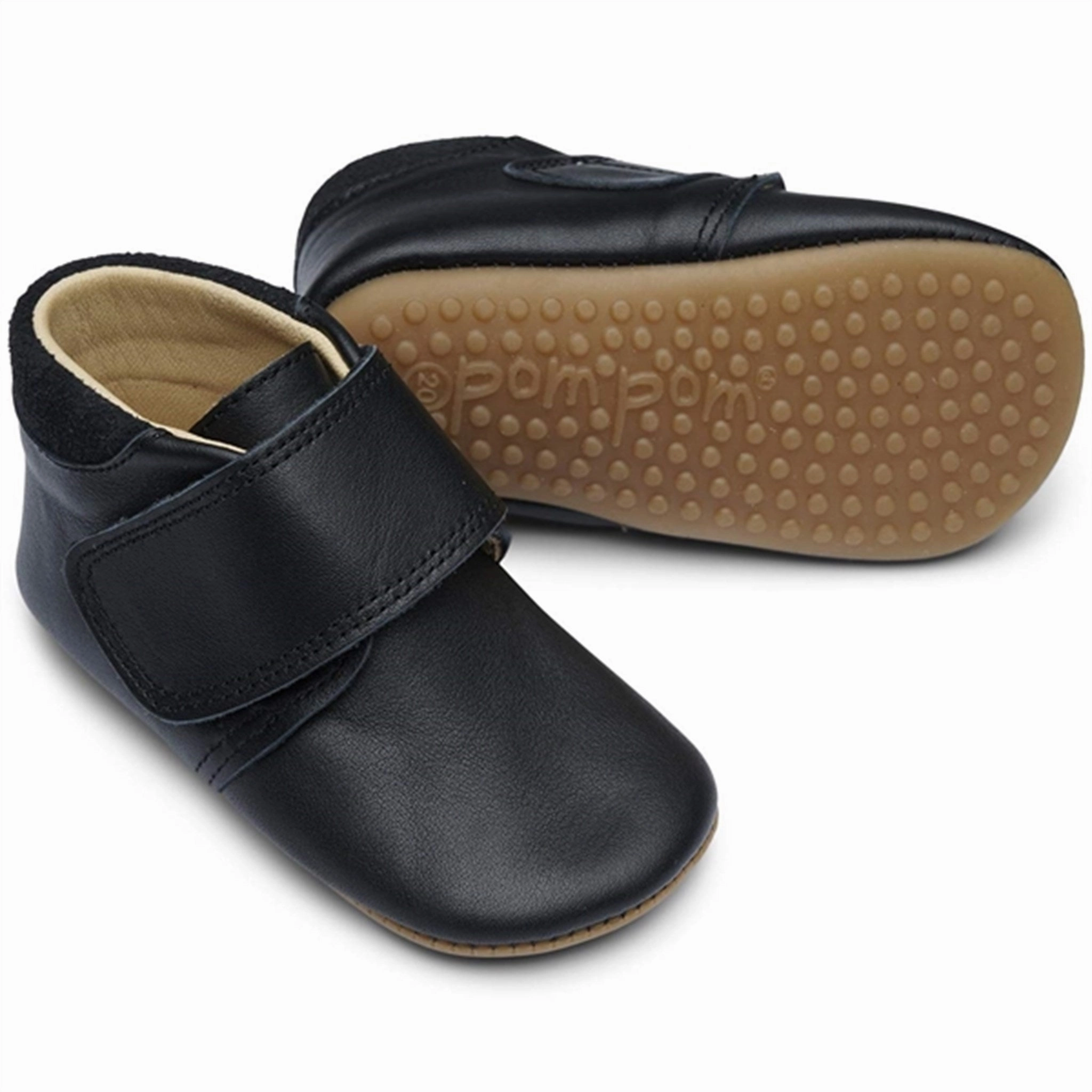 Pom Pom Indoor Shoe Velcro Navy Feel The Flow Life, Simplified