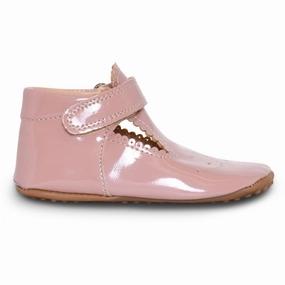Pom Pom Rose Patent Slippers Ballerina T-Bar Contemporary Flow City Ready