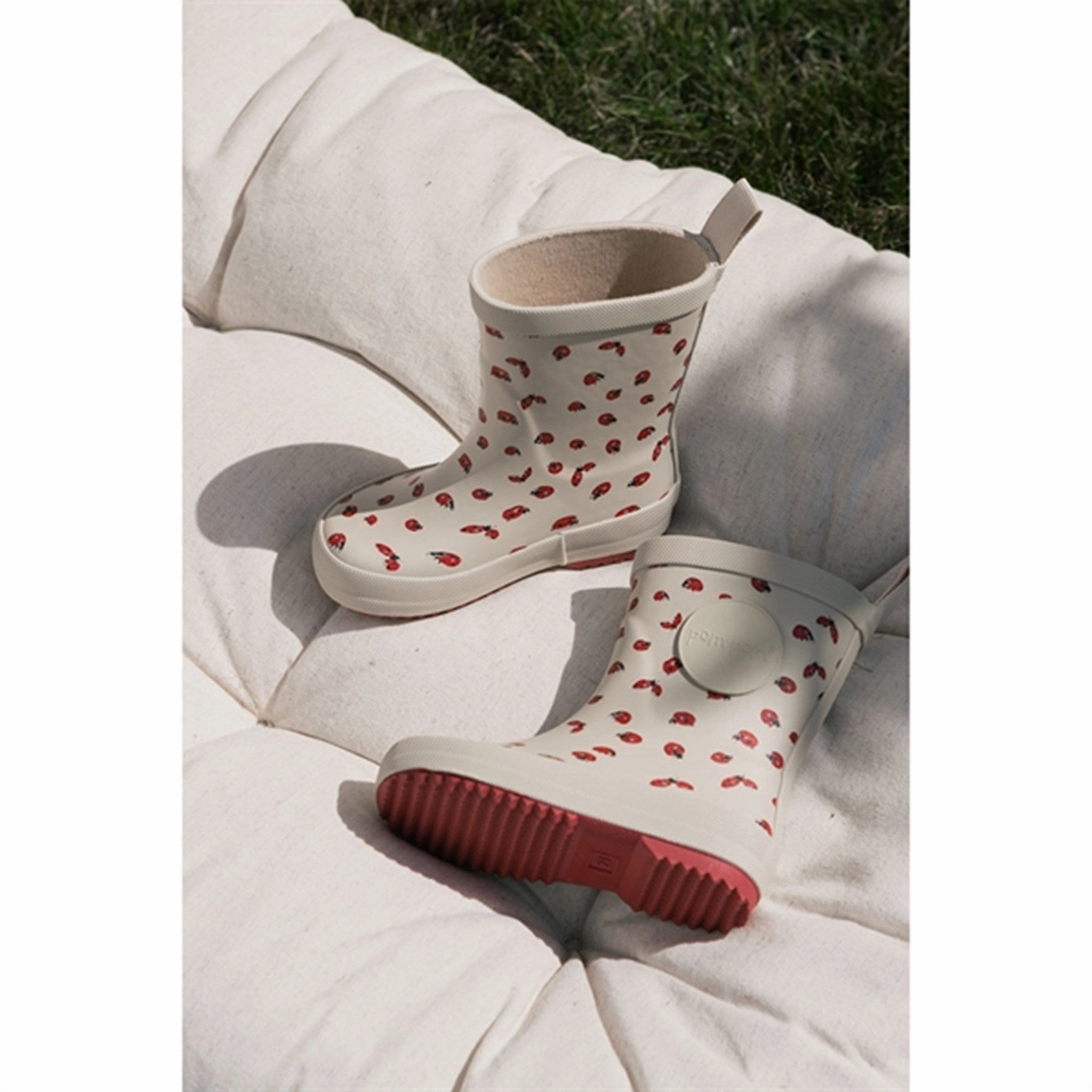 Versatile Mood Pom Pom Rubber Boot Ladybird
