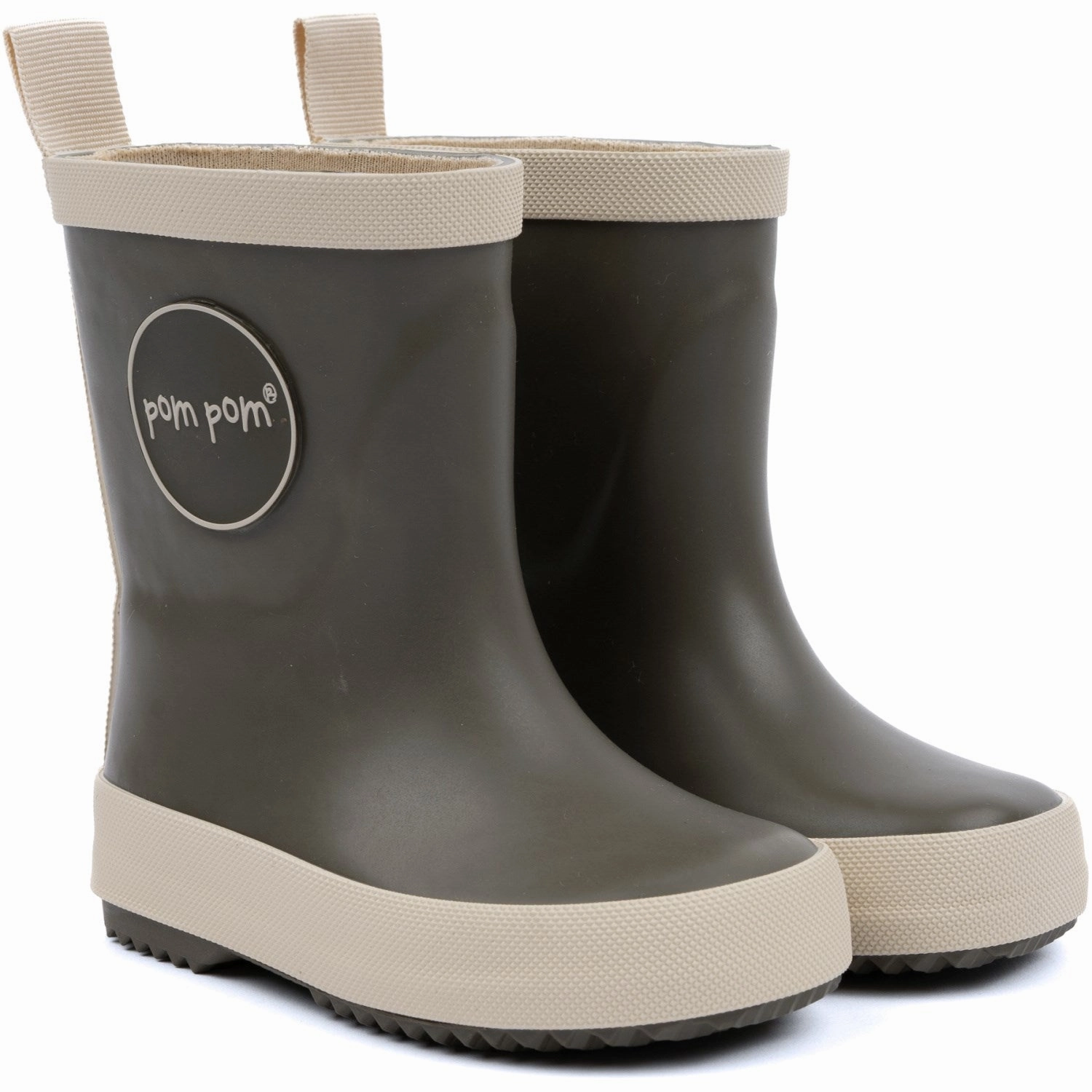 Subtle Signature Pom Pom Rubber Boots Hunter Green