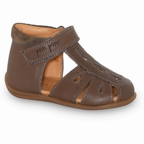 Core Rhythm Pom Pom Sandal Drops Velcro Latte