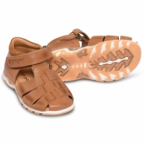 Refined Presence Pom Pom Sporty? Velcro Sandal Camel
