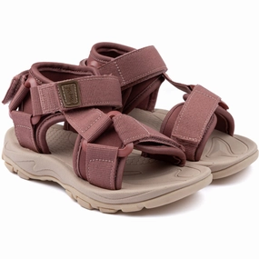 Pom Pom Withered Rose Trecking Sandal Velcro Ultra-Clean Style