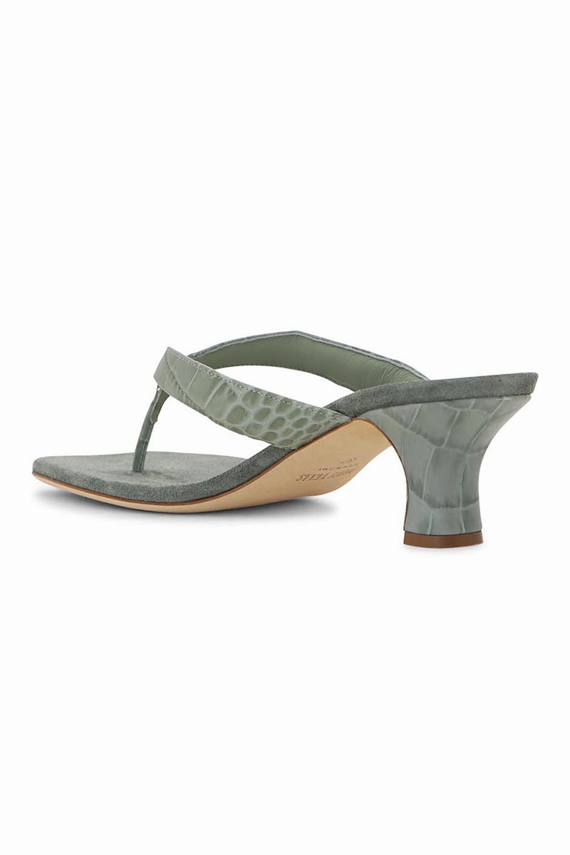Portofino Thong Mule In Agave Militaire Progressive Living Crafted Clarity