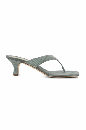 The Feel Factor Essentials, Redesigned Portofino Thong Mule In Agave Militaire