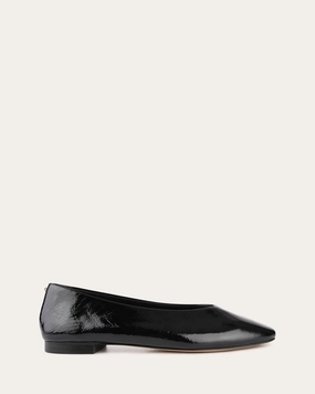 Posie Casual Flats Black Crinkle Patent Flow-Forward Gear