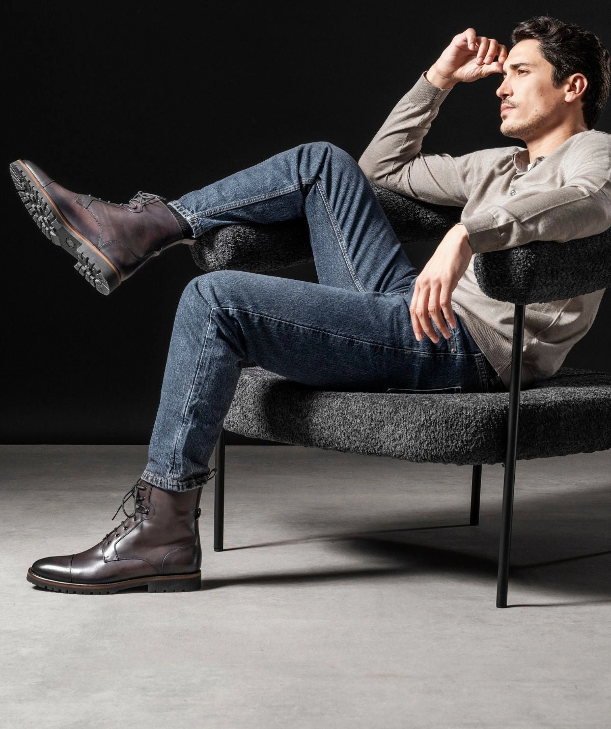 Crafted For Presence Powell Patina Grey Ankle Boots