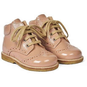Angulus Starter Shoe W. Laces Dark Peach City-Ready Wear Fit To Live