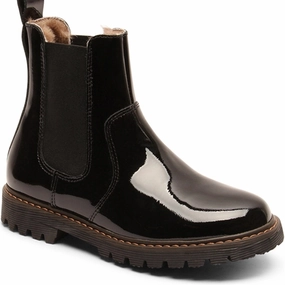 Comfort-Focused Lifestyle Fusion Bisgaard Neel Boots Black Patent