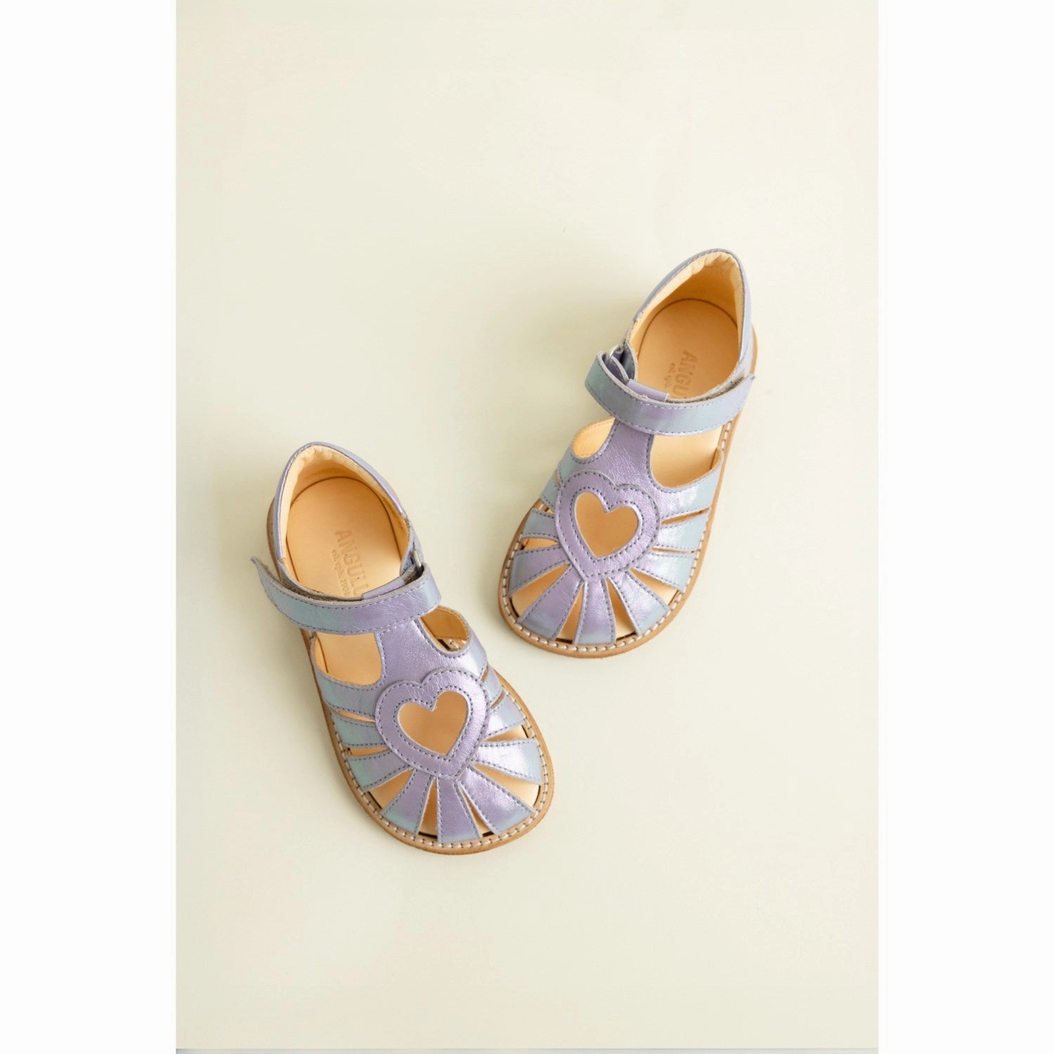 Angulus Iridescent Lilac Shine Hjertesandal Med Velcro Closure Pulse Of The City Progressive Tone