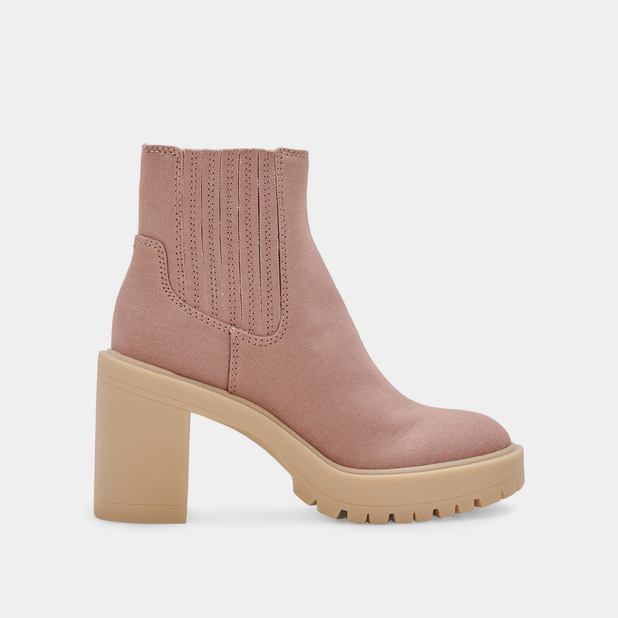 Pure Look Caster Booties Cafe Canvas