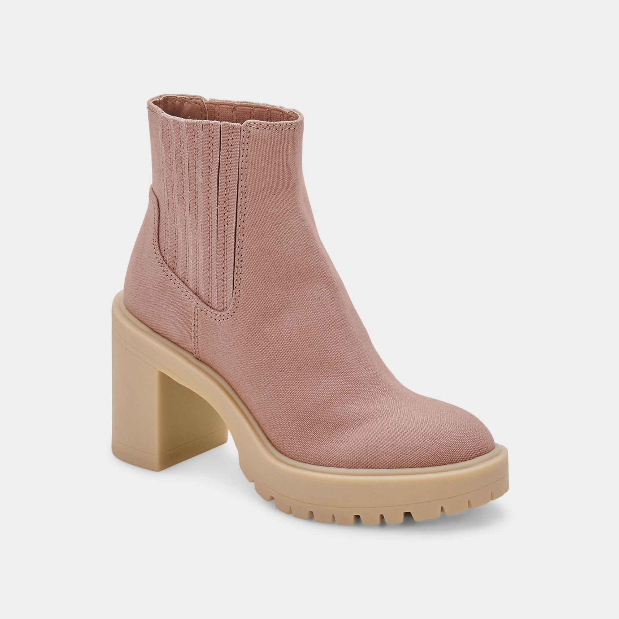 Layer Logic Movement-Inspired Caster Booties Cafe Canvas