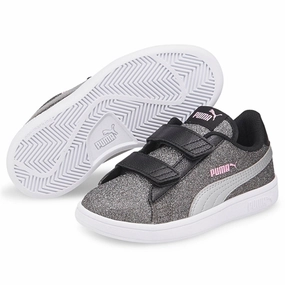 Puma Smash V2 Glitz Glam V Ps Sneakers Black Layered City