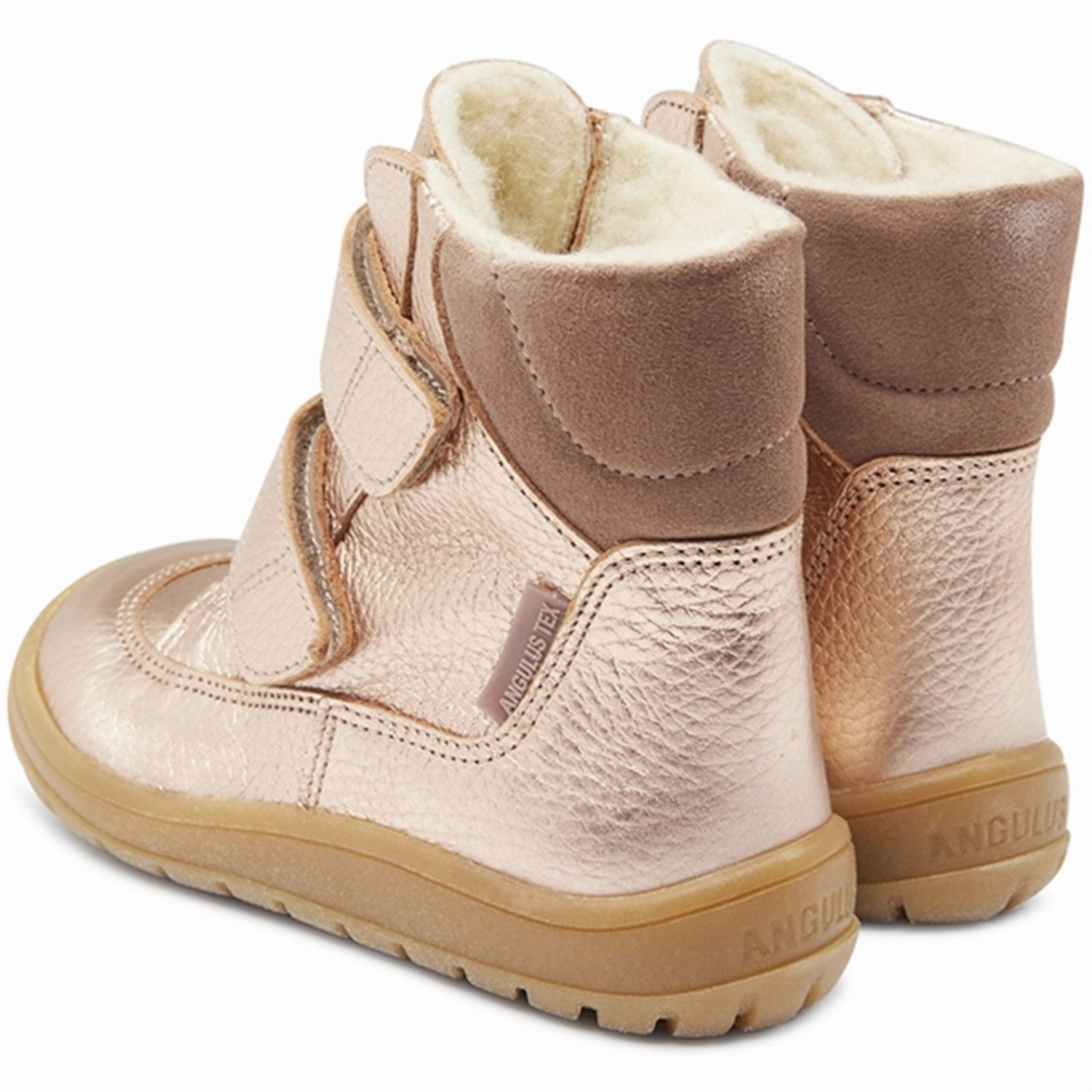 New Classics Angulus Tex-Boots With Velcro Ligth Copper/Pale Mauve