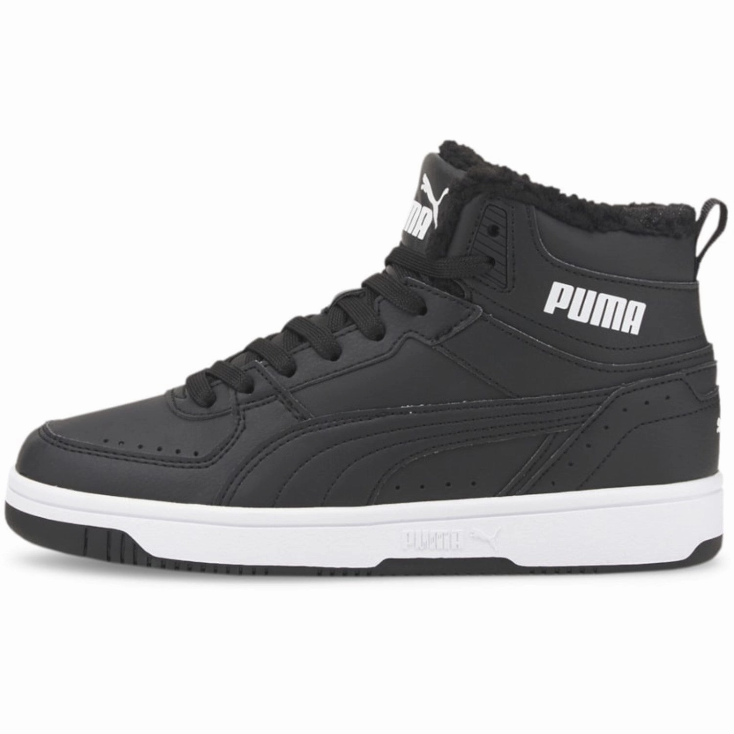 Puma Black Puma Rebound Joy Fur Jr Boot Fluid Profile