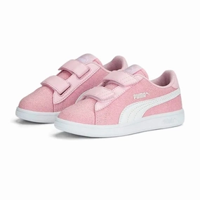 Go-Everywhere Puma Smash V2 Glitz Glam V Ps Pearl Pink-White Sneakers