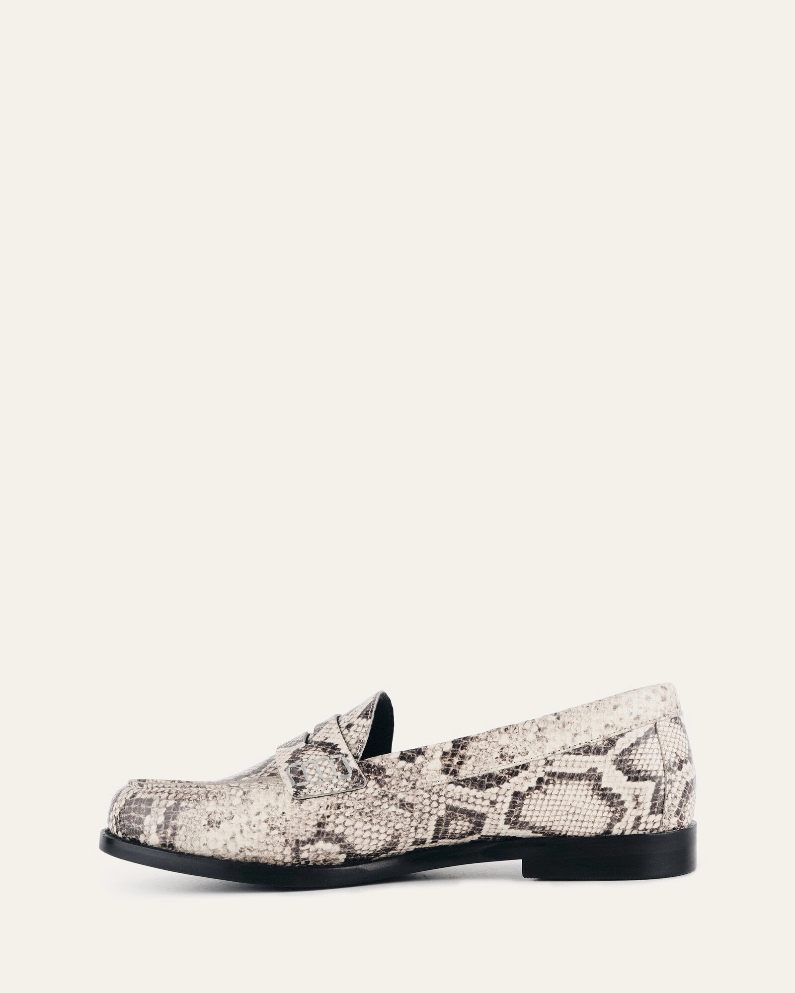Minimal Focus Daily Build Tait Loafers Natural Snake Print Leather