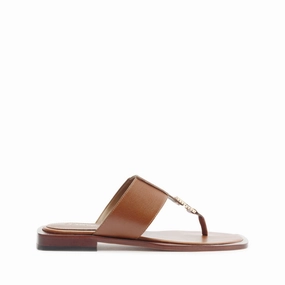Salma Metallic Leather Flat Sandal Future Lines