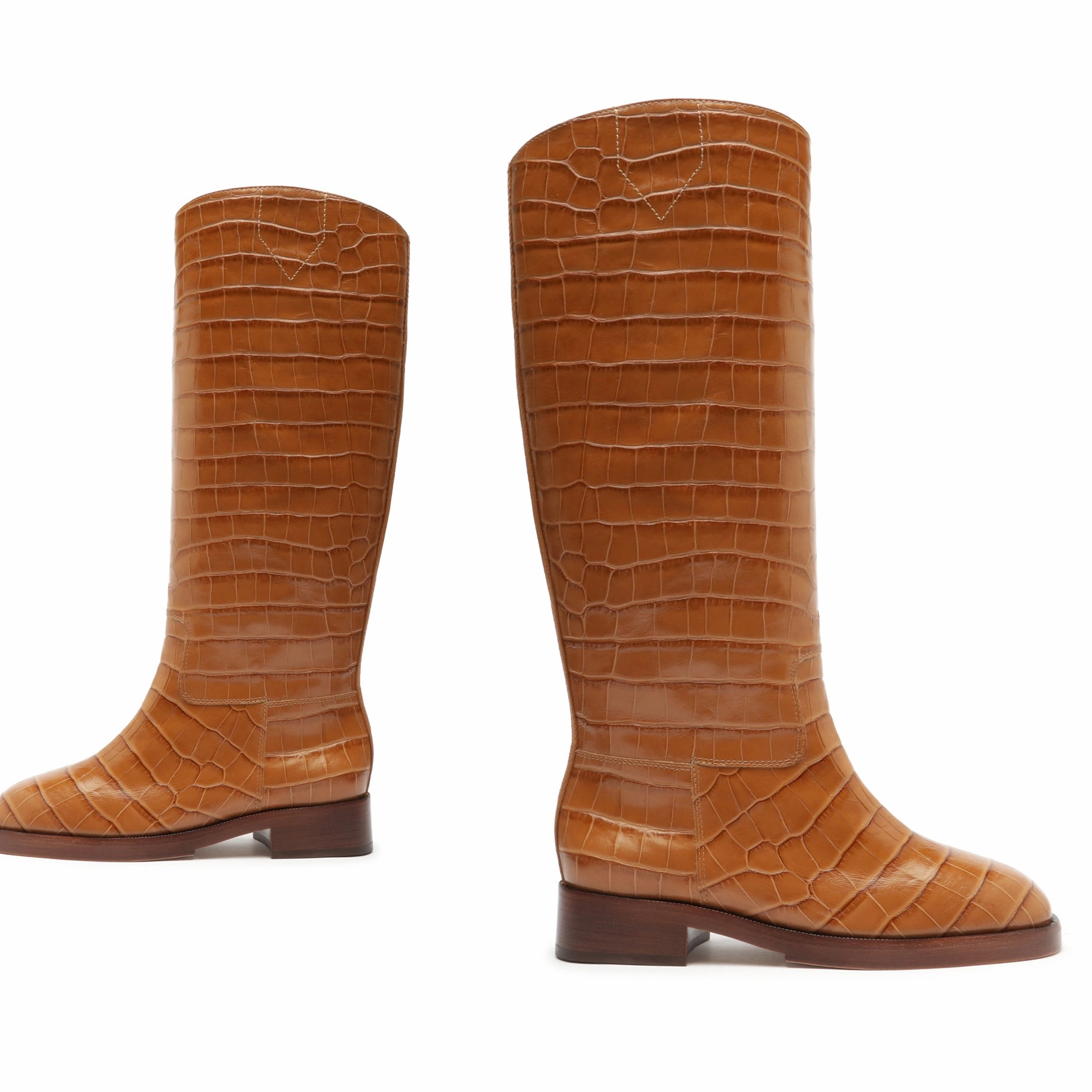 Functional Calm Modern Pattern Terrance Up Leather Boot