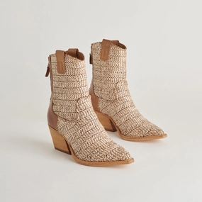 Texin Booties Brown Multi Raffia Engineered Casual