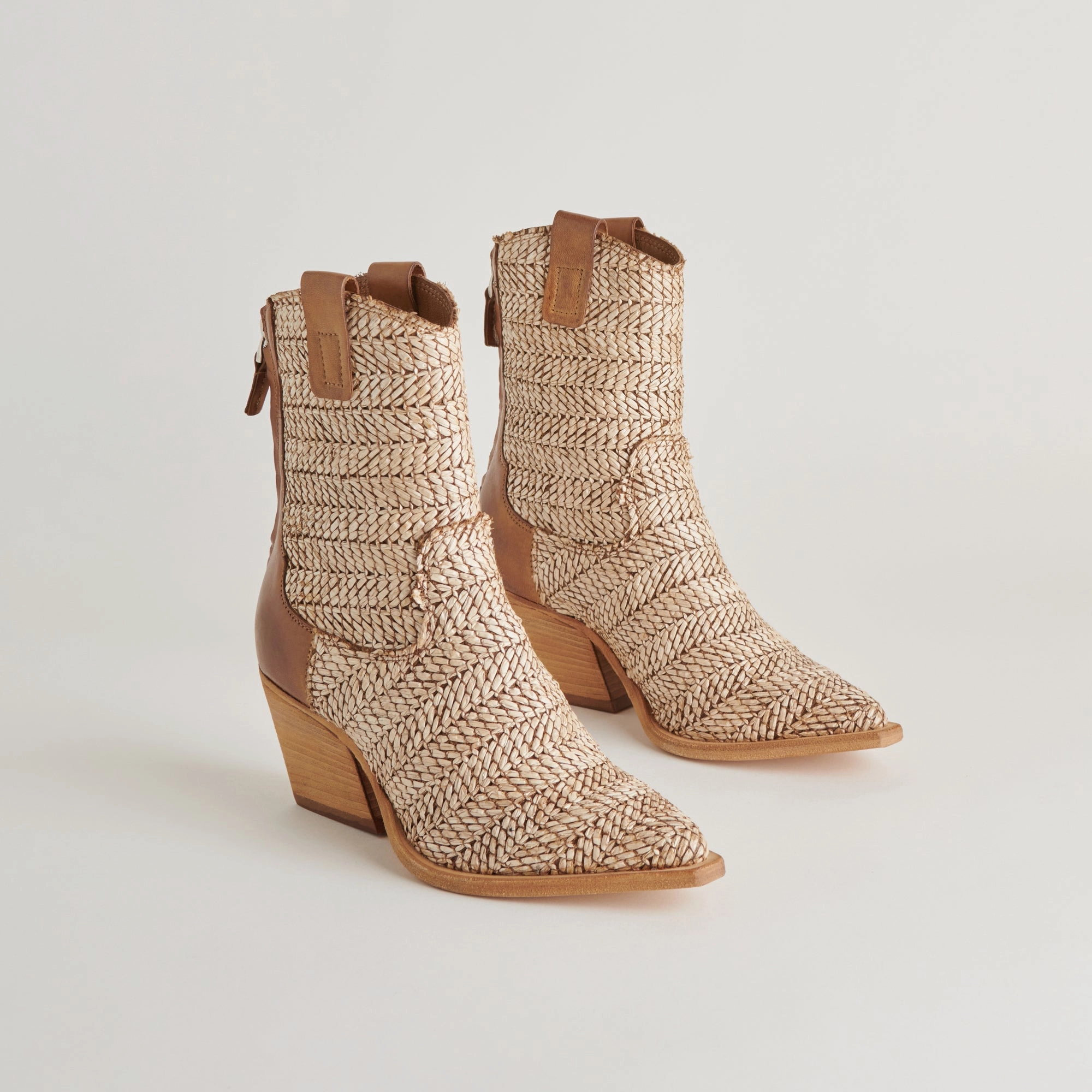 Texin Booties Brown Multi Raffia Engineered Casual