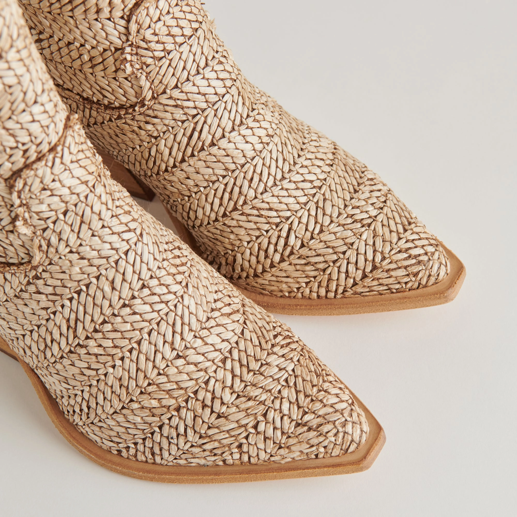 Crafted Flow Texin Booties Brown Multi Raffia