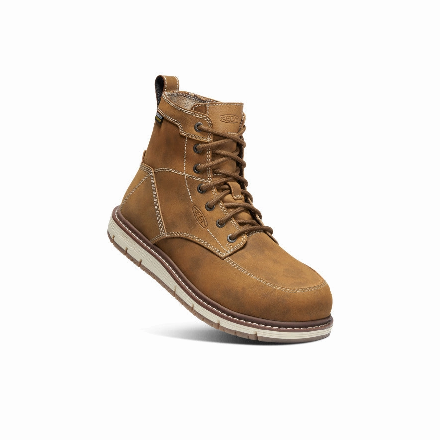 Future-Ready Looks Designed To Flex Women'S San Jose 6" Waterproof Boot (Aluminum Toe)  |  Almond/Gum