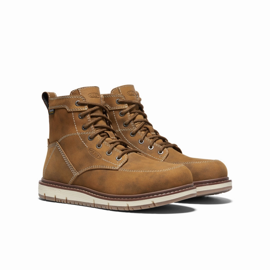 Women'S San Jose 6" Waterproof Boot (Aluminum Toe)  |  Almond/Gum Wear Your World Calm Crafted