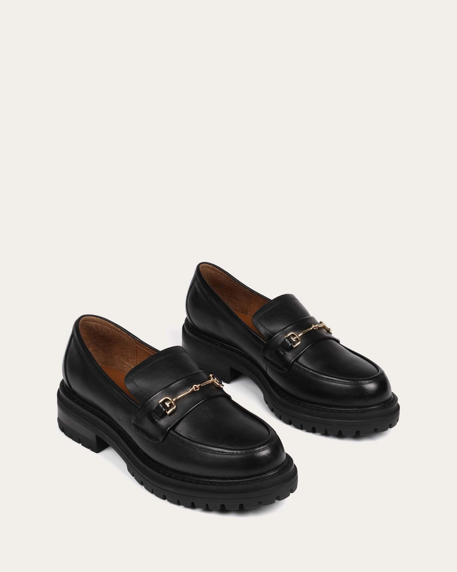 Brixton Loafers Black Leather Elevated Minimal