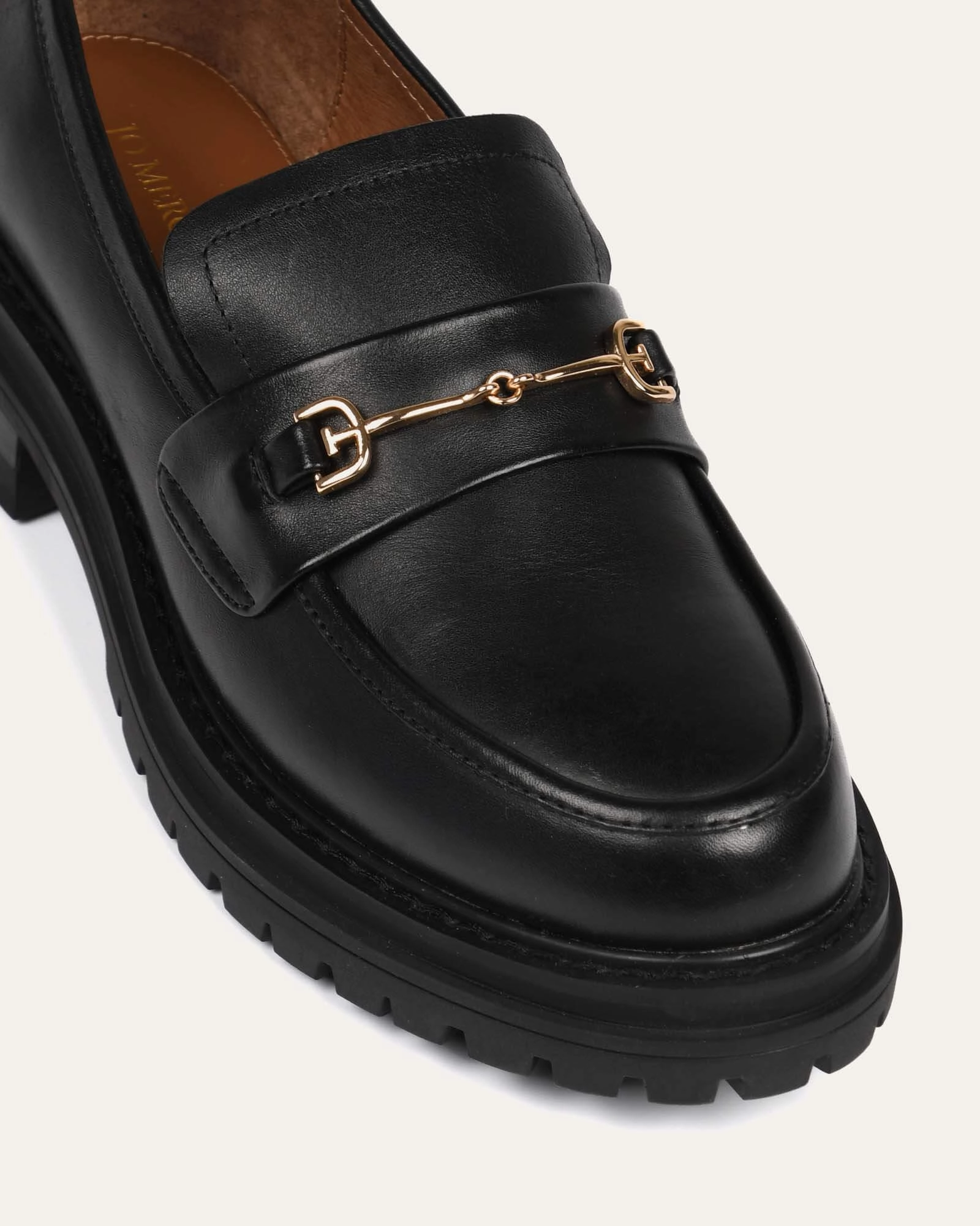 Brixton Loafers Black Leather Calm In Motion