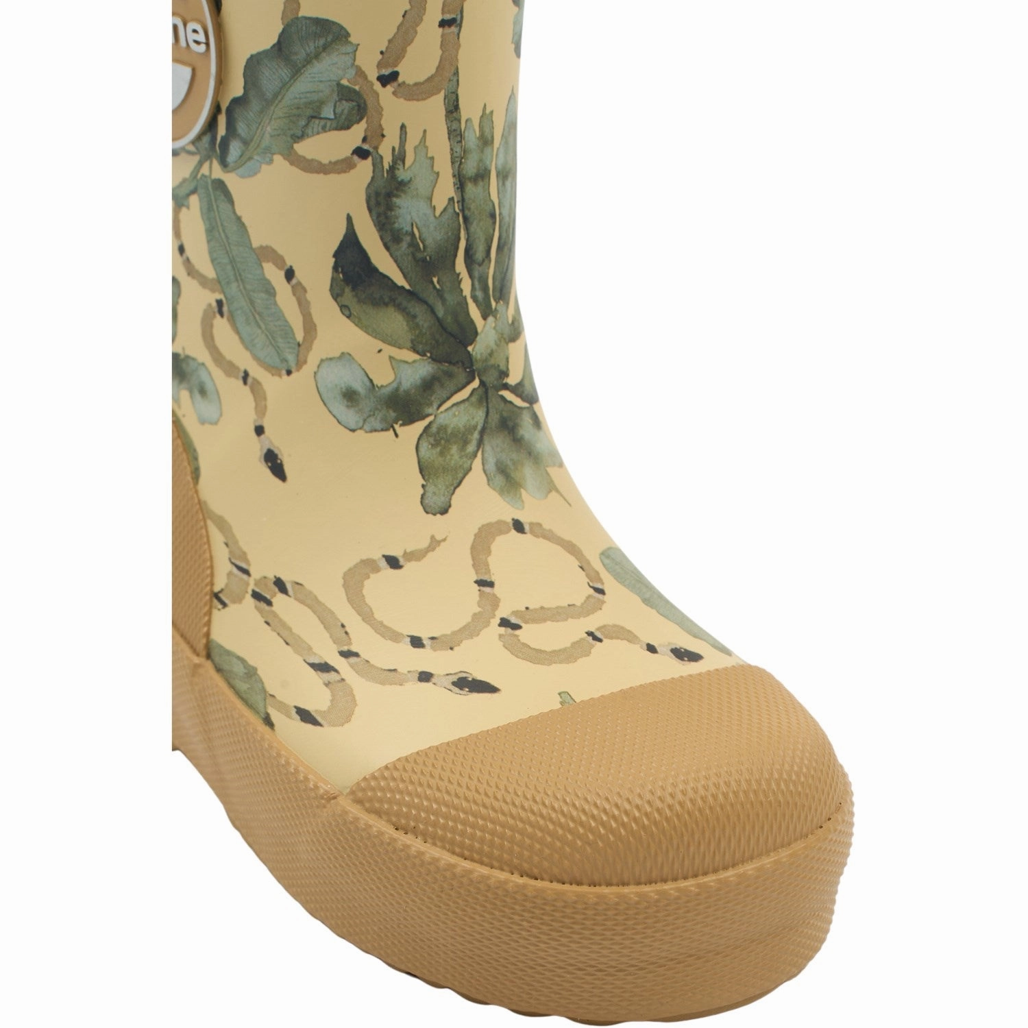 Adapted Living Crafted Now Mikk-Line Gray Green Printed Wellies