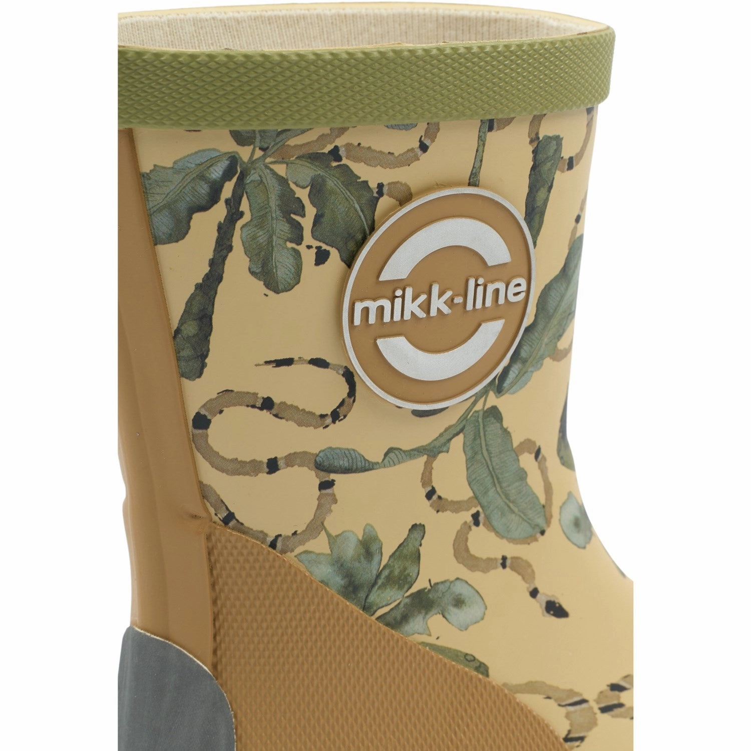 Mikk-Line Gray Green Printed Wellies Active Corewear