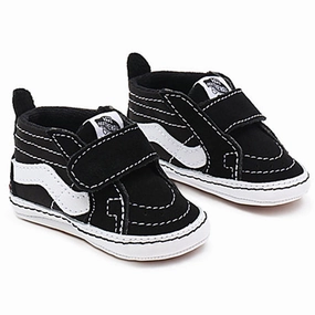 Vans In Sk8-Hi Crib Sneakers Black/True White Minimal Details Essentials In Motion