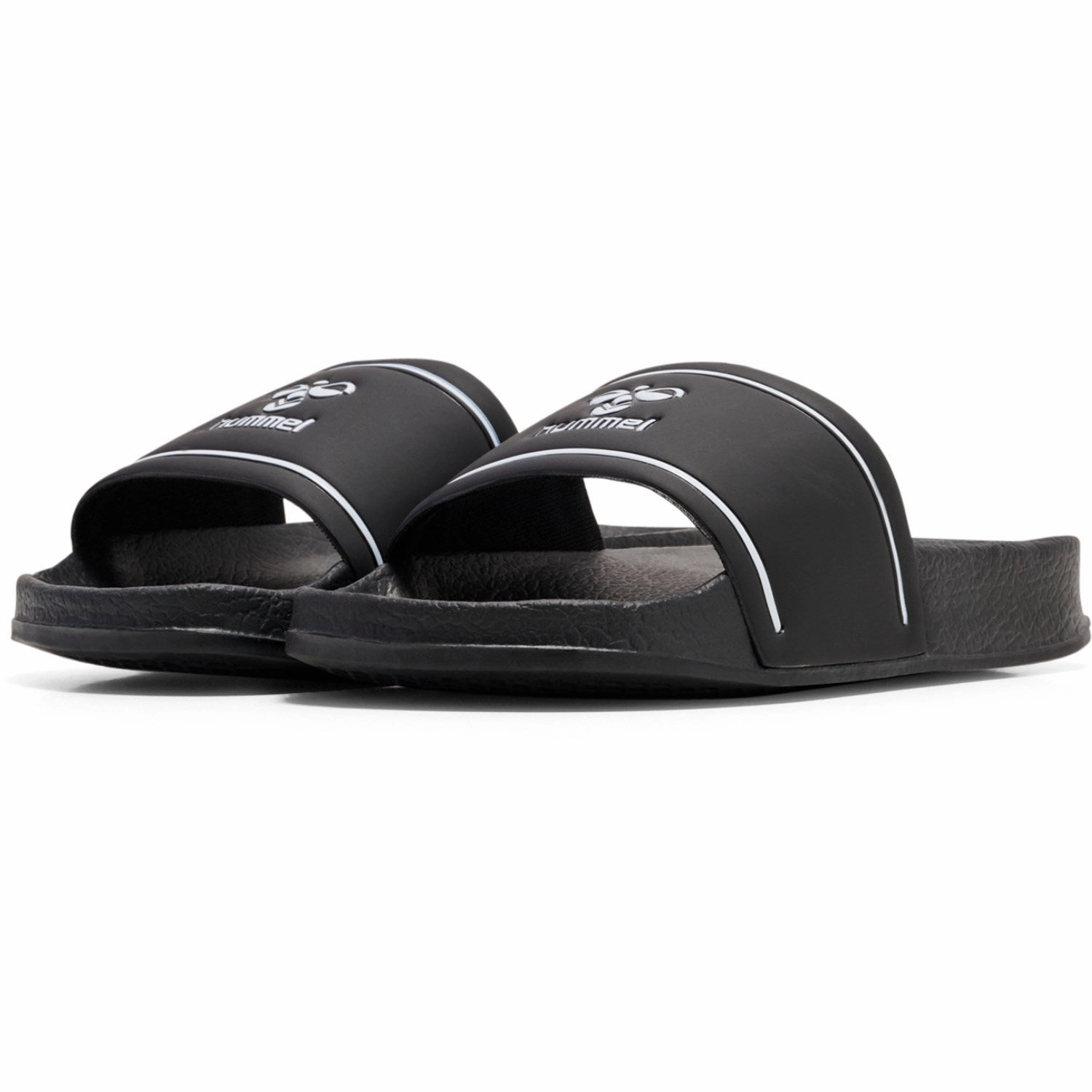 Hummel Black/White Pool Slide Jr Versatile Drop Versatile Rhythm