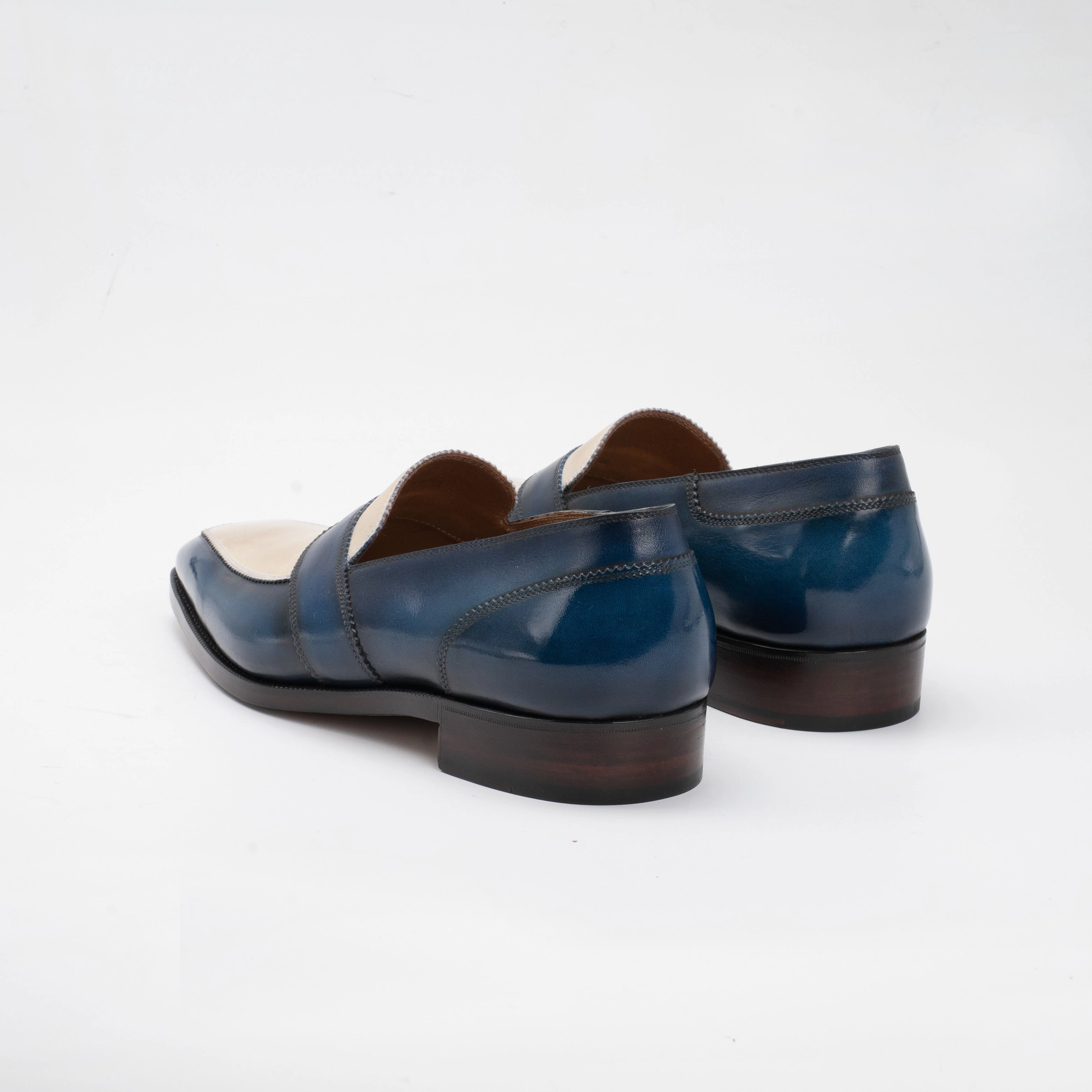 Cool Crafted James Spectator Loafer Mto - Blue & Cream