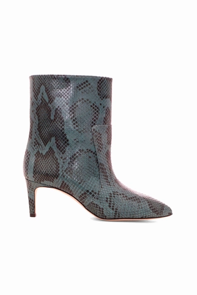 Engineered For Now Downtown Vibe Python Seamed Ankle Bootie In Blue Grey