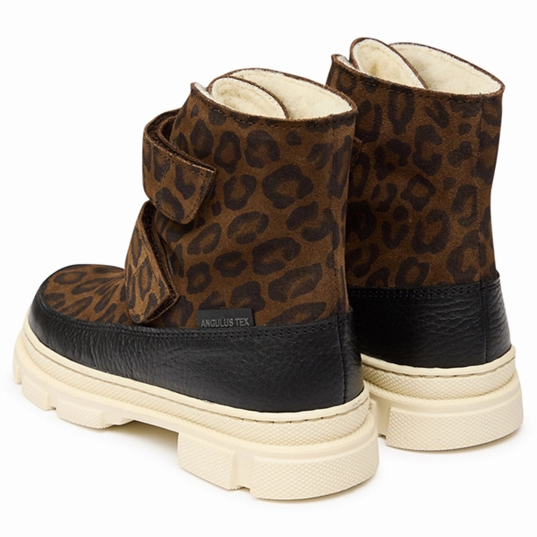 Angulus Tex-Boots W Velcro And Wool Lining Black/ Brown Leo City-Flex Season-Neutral
