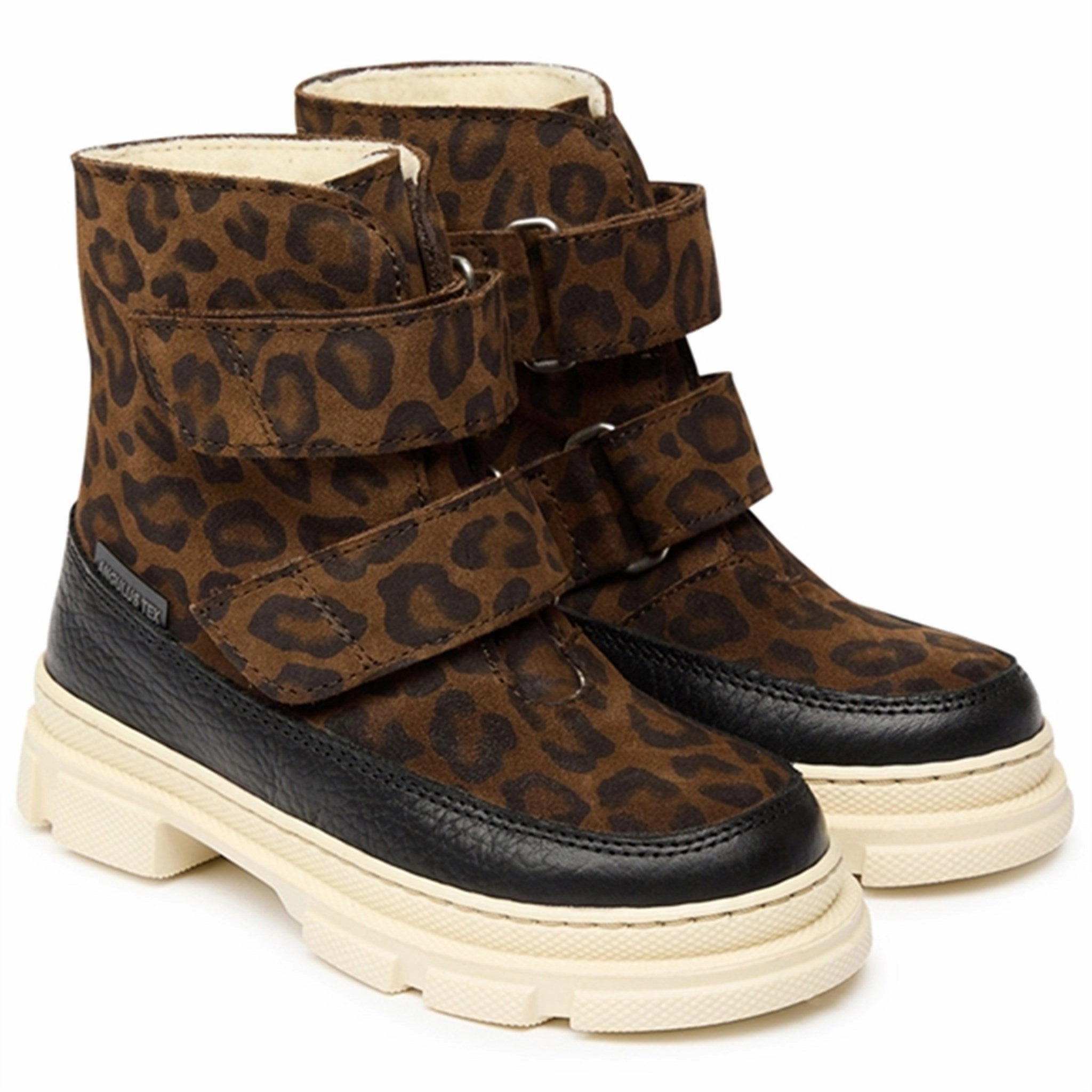 Lifestyle Fusion Form Plus Function Angulus Tex-Boots W Velcro And Wool Lining Black/ Brown Leo